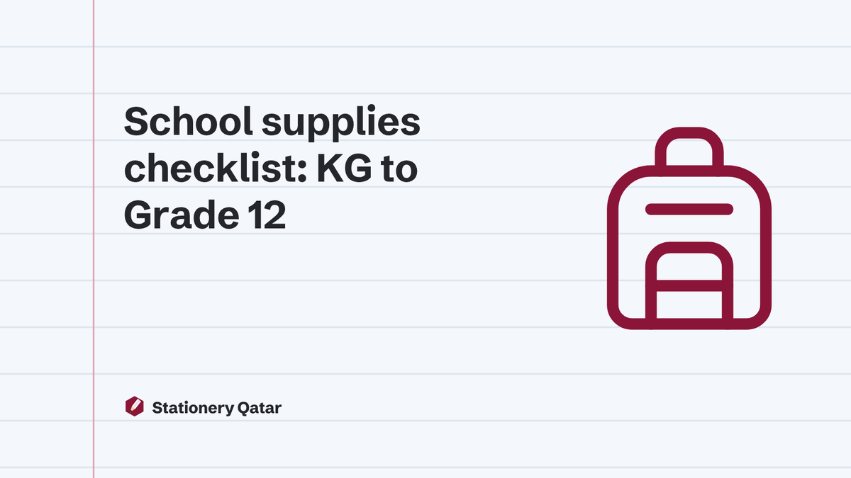 School supplies checklist: KG to Grade 12