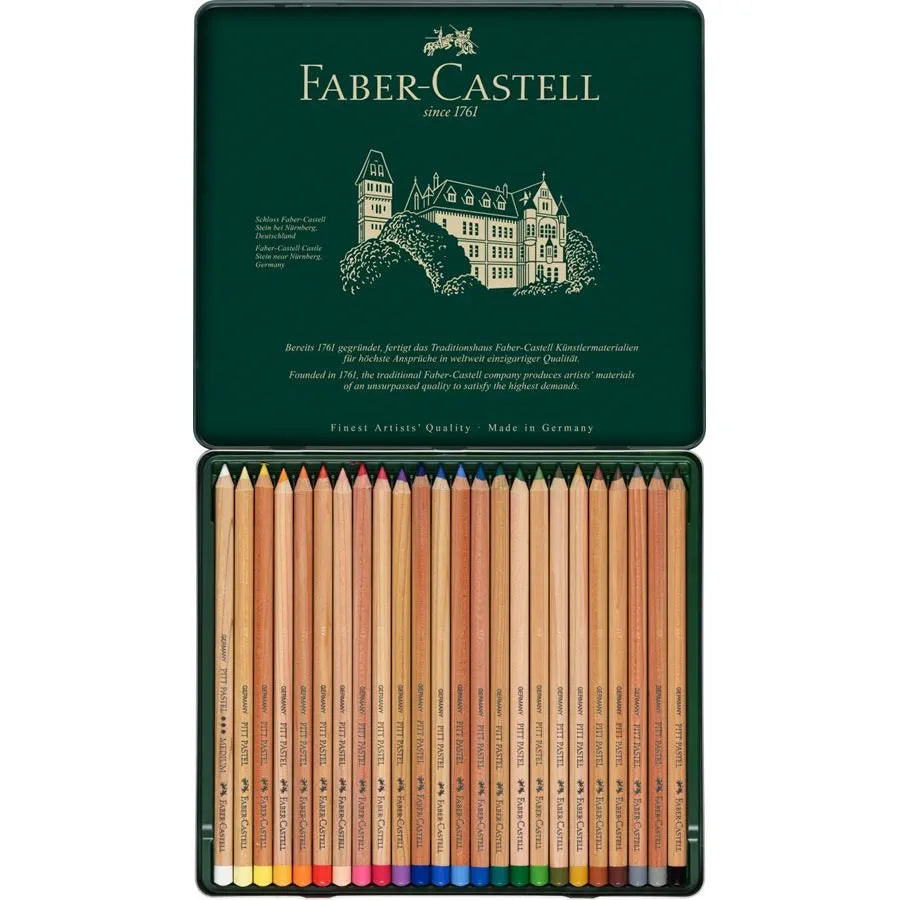 Faber-Castell Pitt Pastel Pencils Tin of 24 Colors FC112124