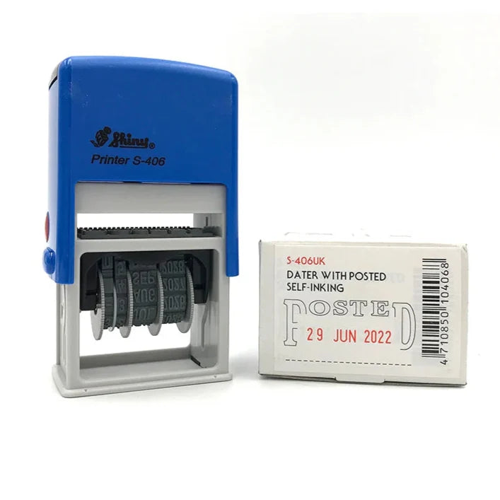 Shiny Self Ink Stamp Dater 'Posted' (S-406UK)