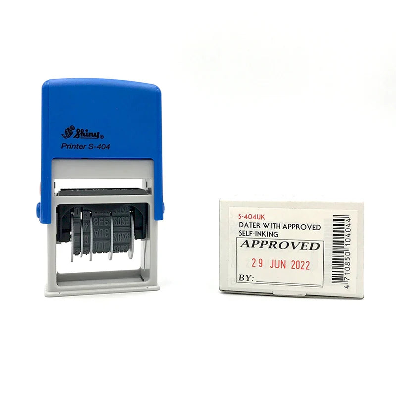 Shiny Self Ink Stamp Dater 'Approved' (S-404UK)