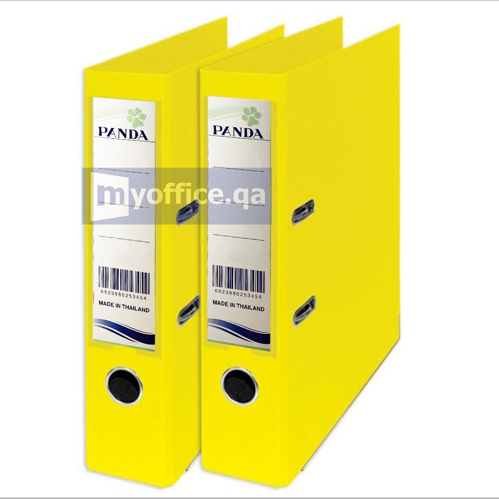 PVC Box File F/S Yellow 75mm
