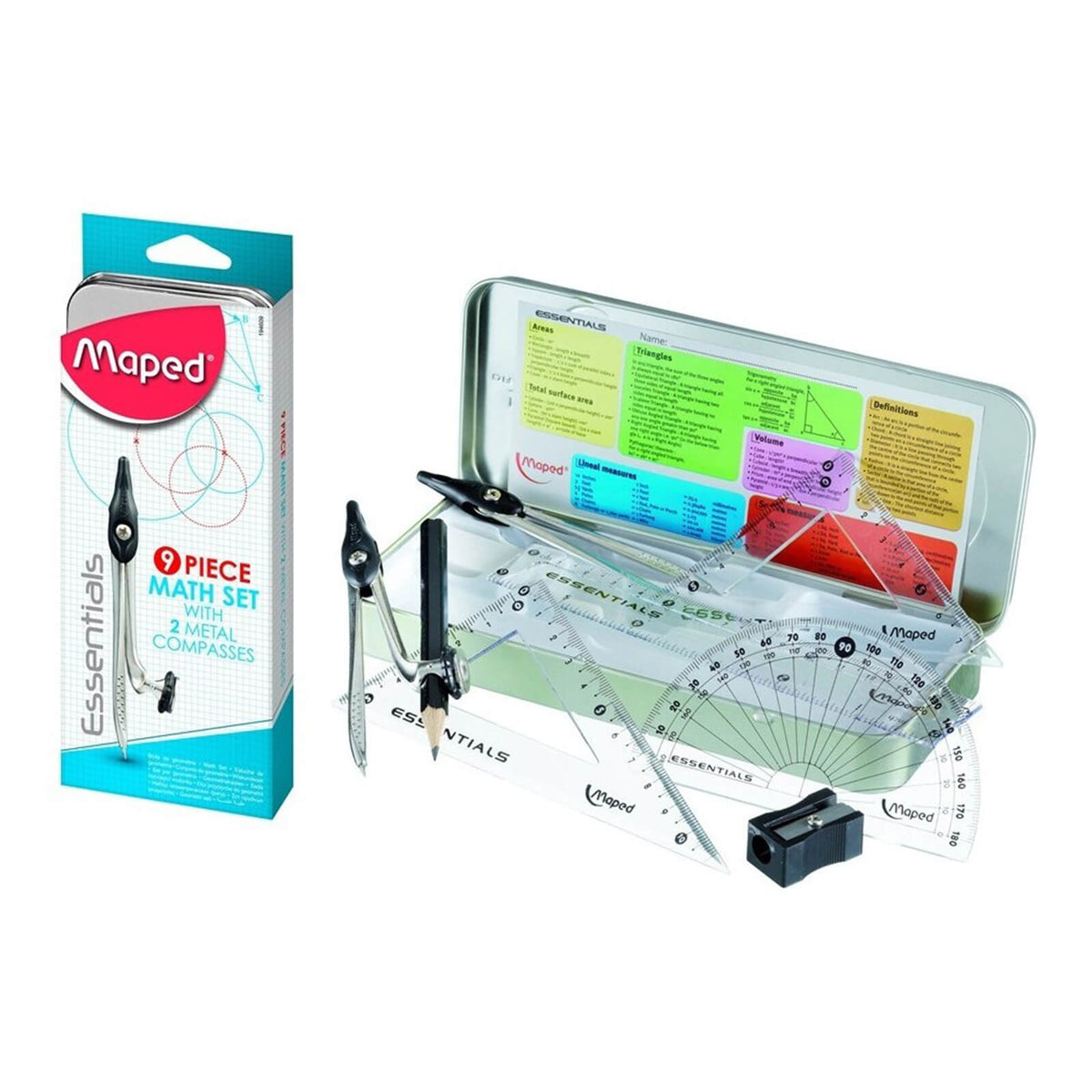 Math Essentials Geometry 9pcs Set 194609