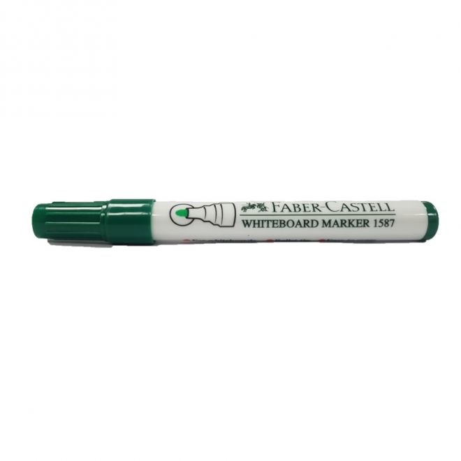 Faber-Castell 1587 Whiteboard Marker Green (Pack of 10)