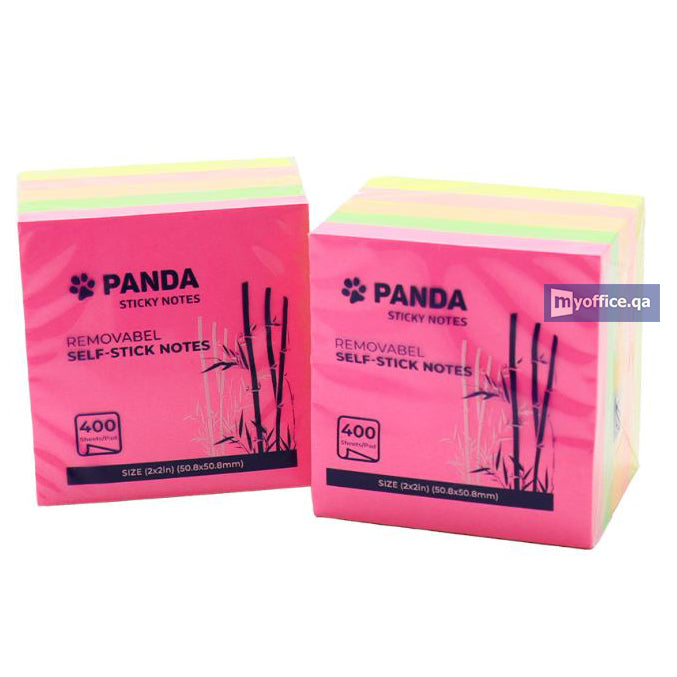 Panda Sticky Notes 2x2/50.8x50.8mm, Assorted