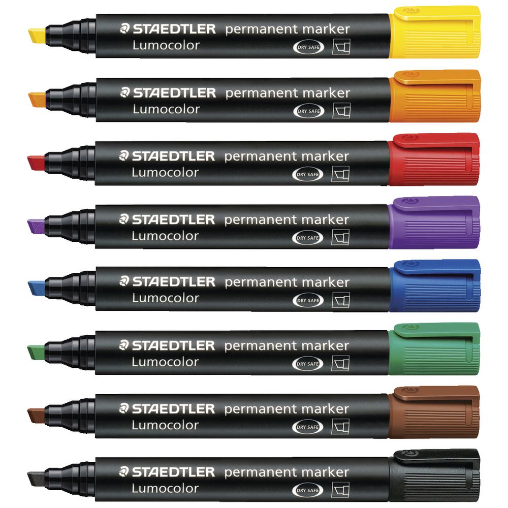 Lumocolor Permanent Marker Chisel 350 (Pack of 10)