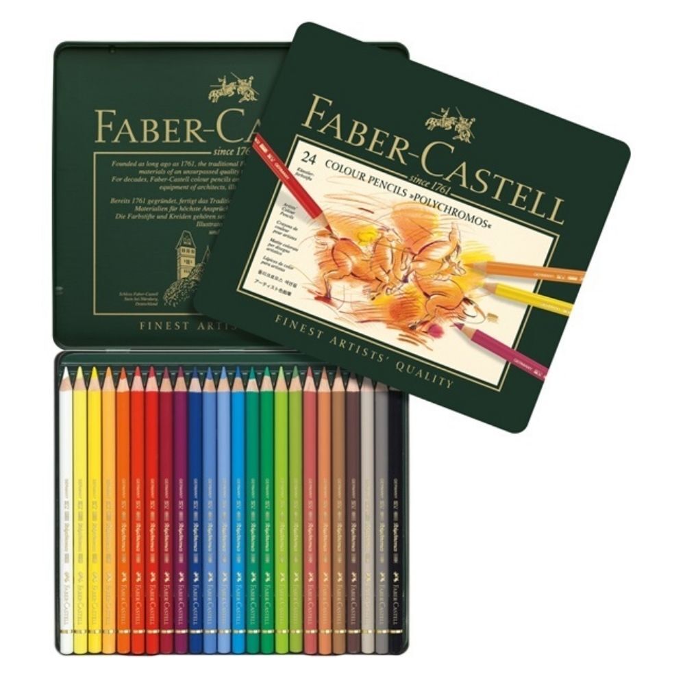 Faber-Castell Polychromos Colour Pencil Tin of 24 FC110024