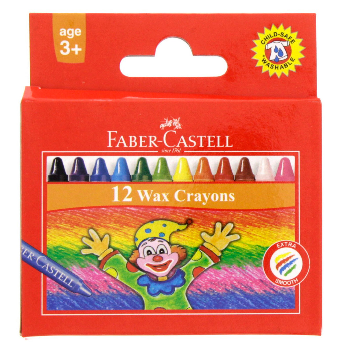 Faber-Castell Wax Crayons 12 Colour Set 90mm FCIN120043