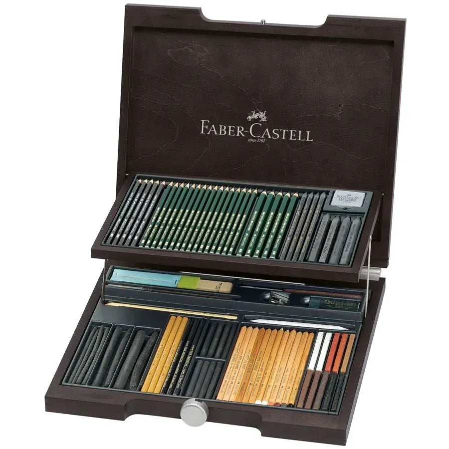 Faber-Castell Pitt Monochrome Wooden Case Set FC112970