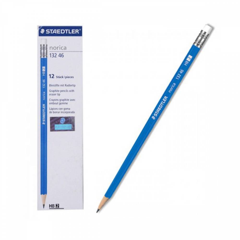Norica Pencil with Rubber Tip 132-46 (Pack of 12)