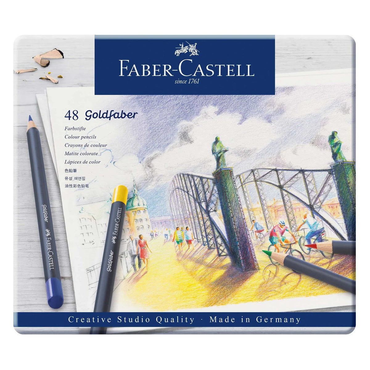 Faber-Castell Gold Faber Color Pencil Tin of 48 Color FC114748