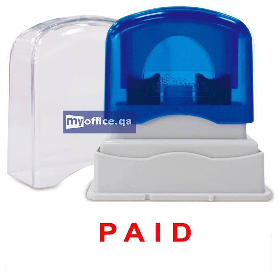 Shiny OA Pre Ink Stamp 'Paid' Red (EN191-PG)