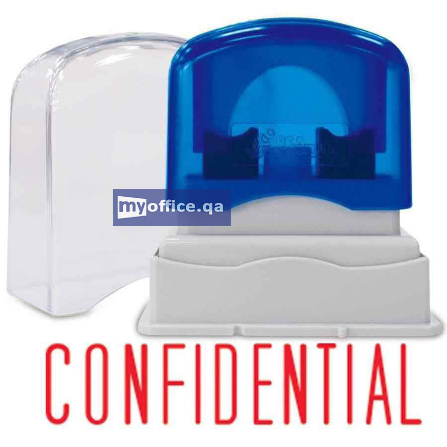 Shiny OA Pre-inked Stamp 'Confidential' Red