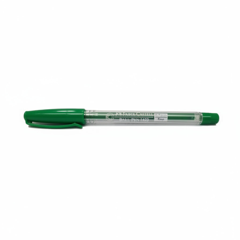 Faber-Castell 1423 Ballpoint Pen, Green, 0.7mm (Box of 50)