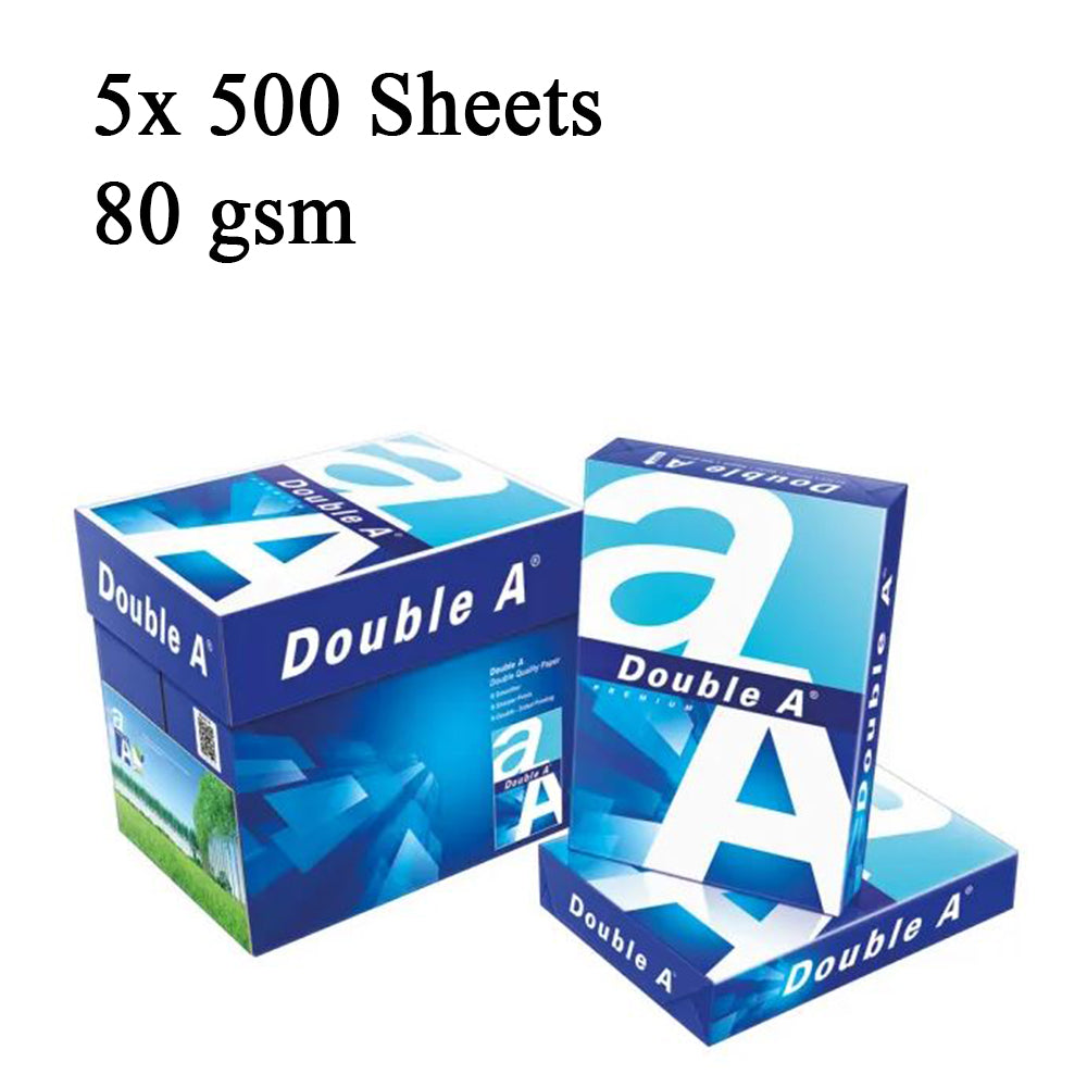 Double A Photocopy Paper A4 80gsm 5 Ream/Box