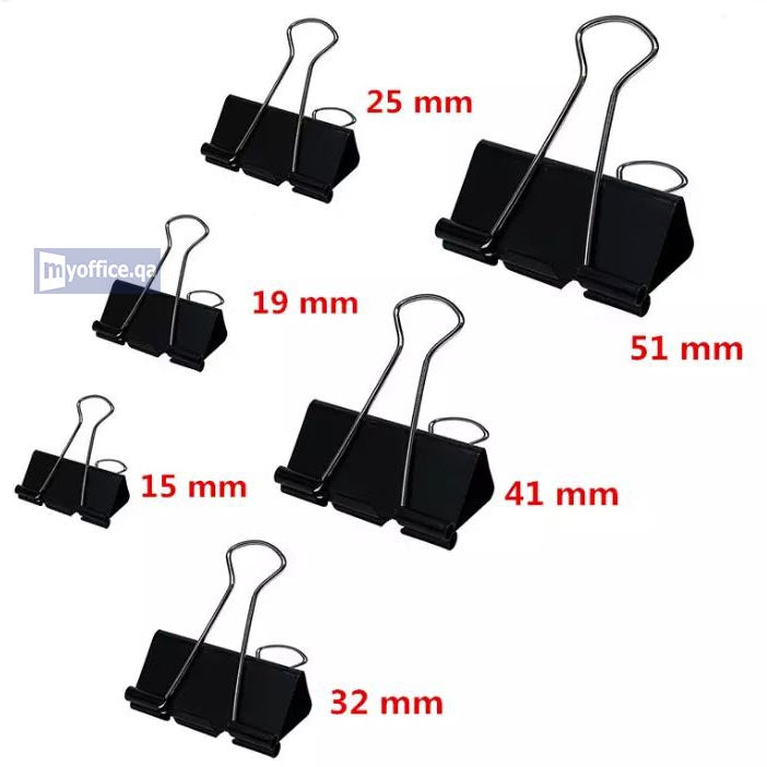 Binder Clips 25mm (Pack of 12) - 1 inch