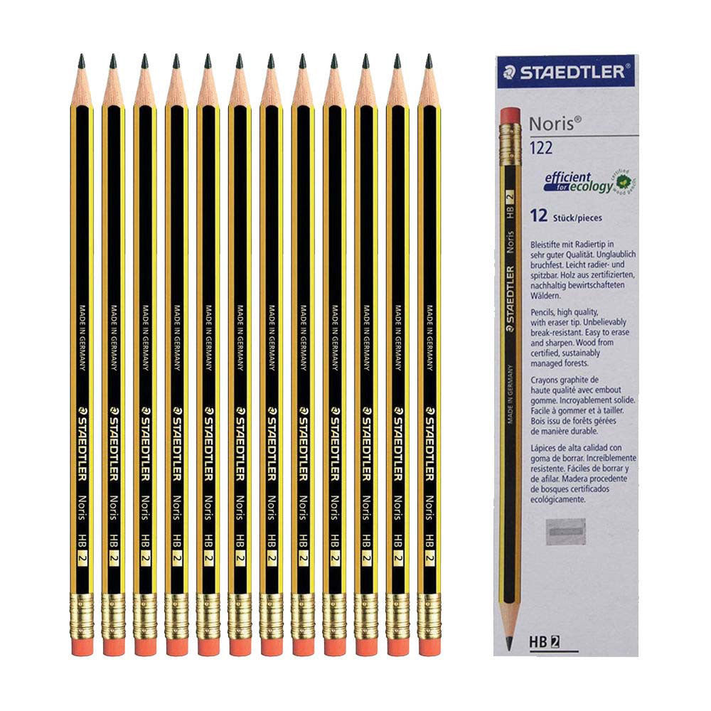 Noris Pencil with Rubber Tip 122 (Pack of 12)