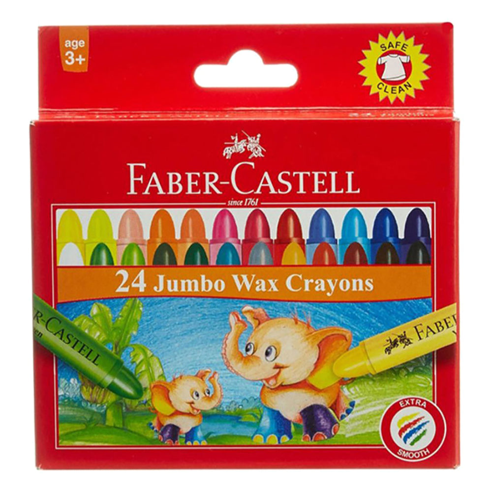 Faber-Castell Wax Crayon Multicolor FCIN120039 24 Pcs Set
