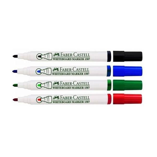 Faber-Castell 1587S Whiteboard Marker Bullet Tip Assorted (4pcs)