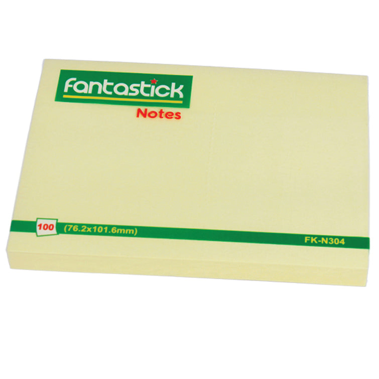 Fantastick Sticky Notes 3x4, Yellow N304