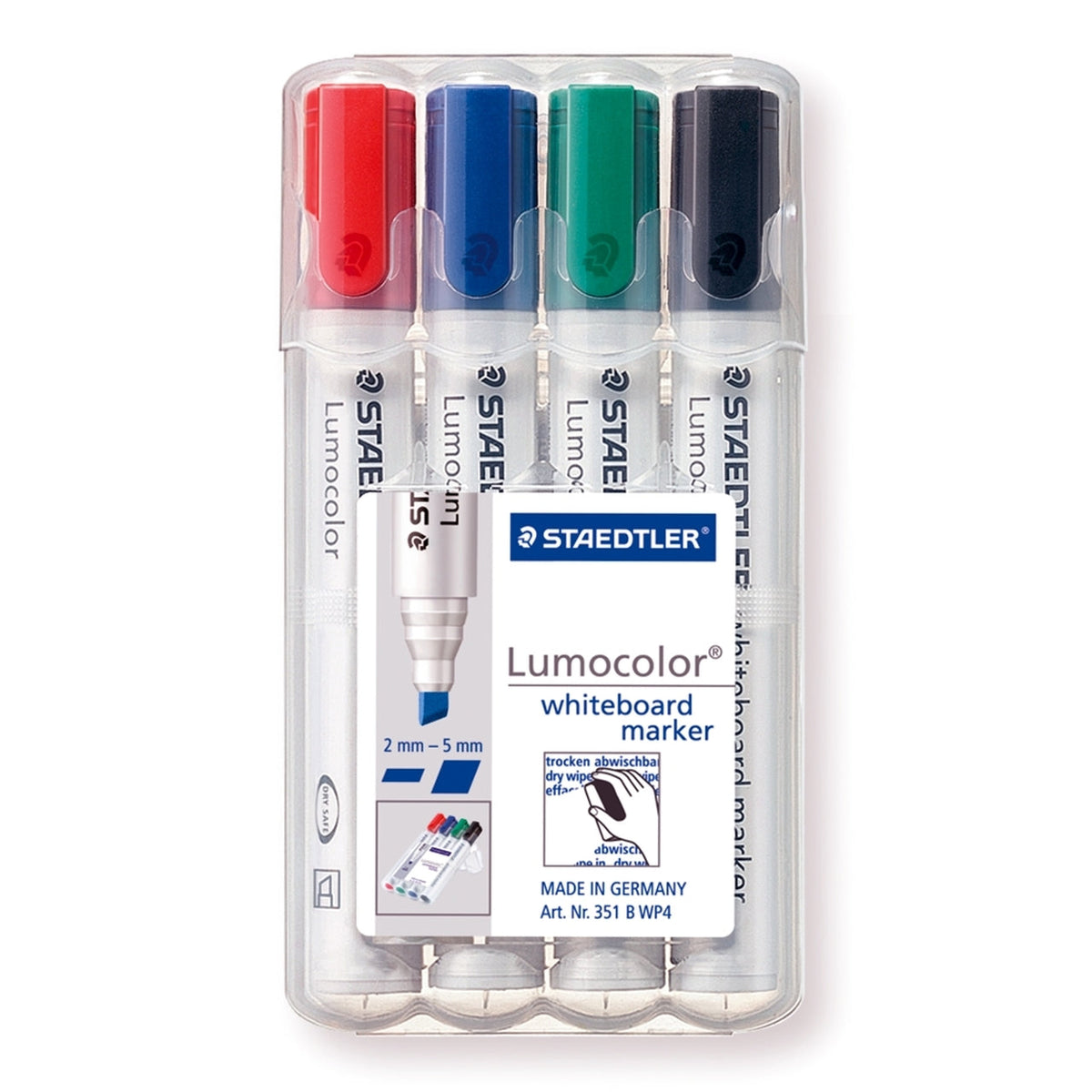 Lumocolor White Board Marker Chisel 4 Color 351B-02
