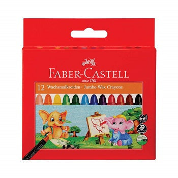Faber-Castell Crayons Jumbo Wax 12s