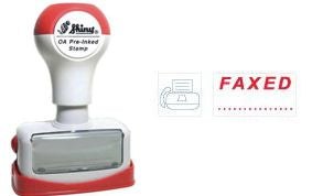 Shiny OA Pre-inked Stamp 'Faxed' (EN906-PG)