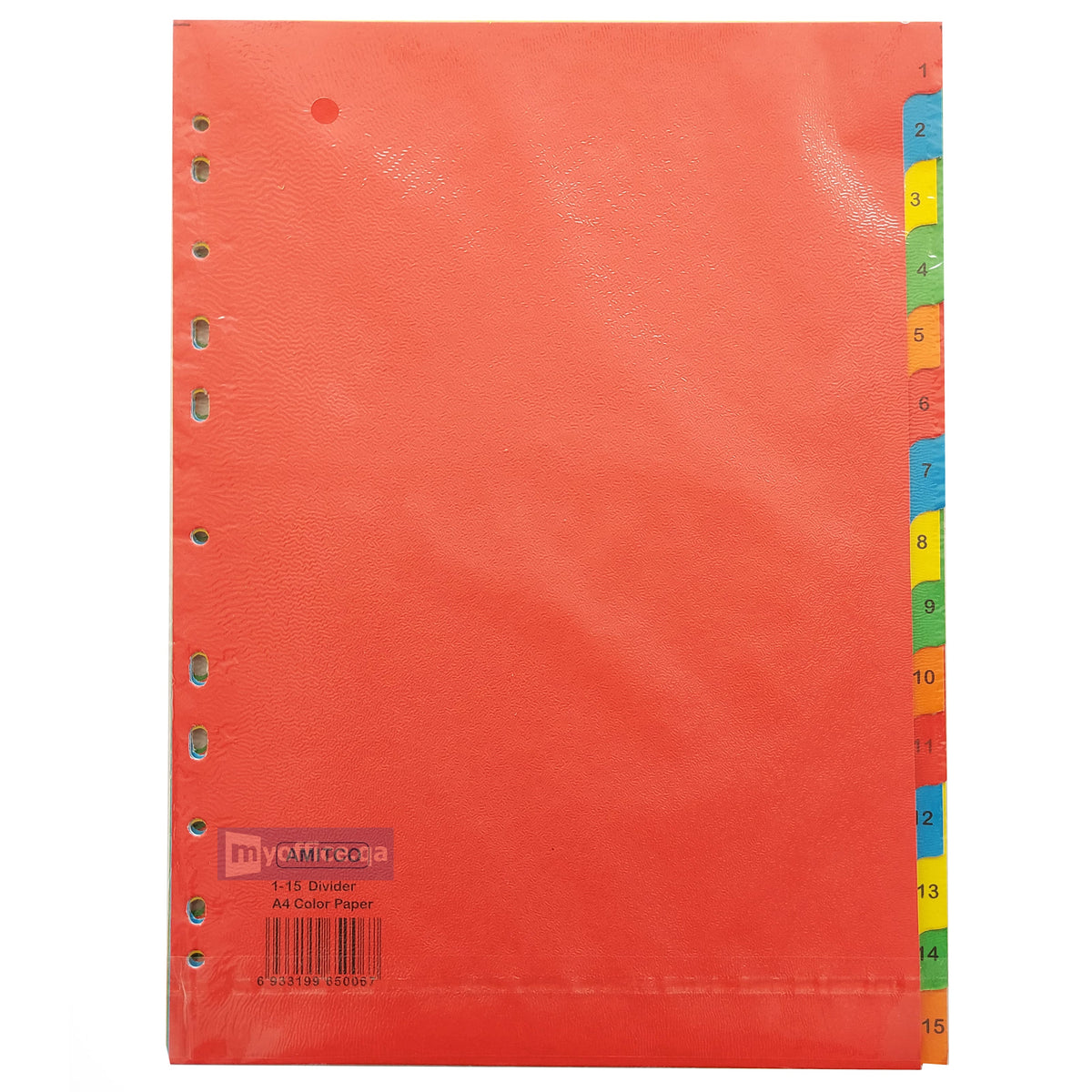 Premium Paper Index Divider 1-15 Color A4