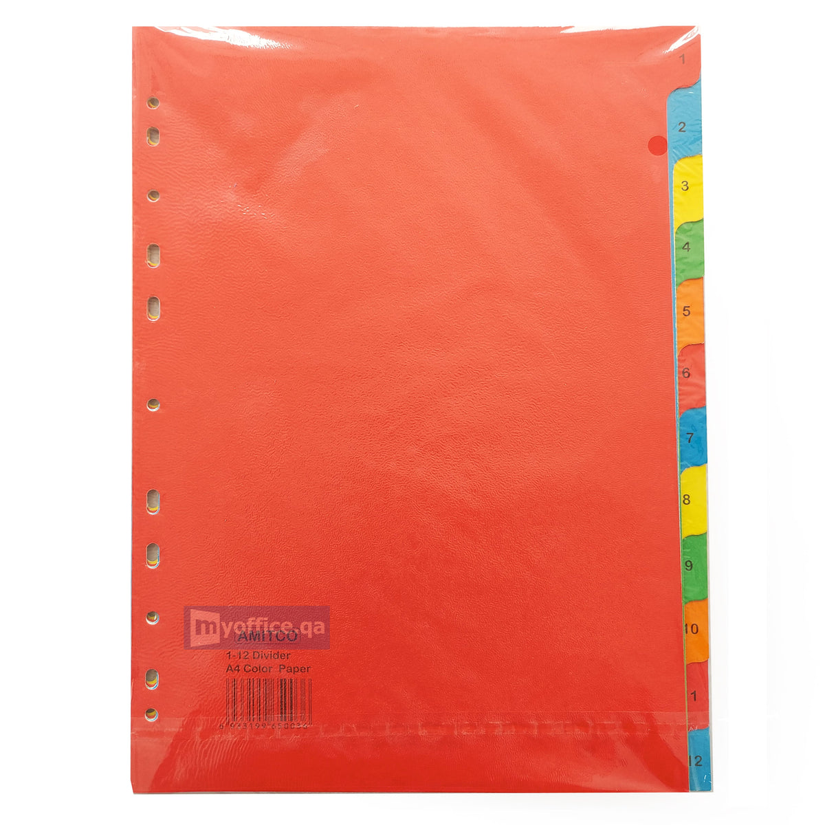 Premium Paper Index Divider 1-12 Color A4