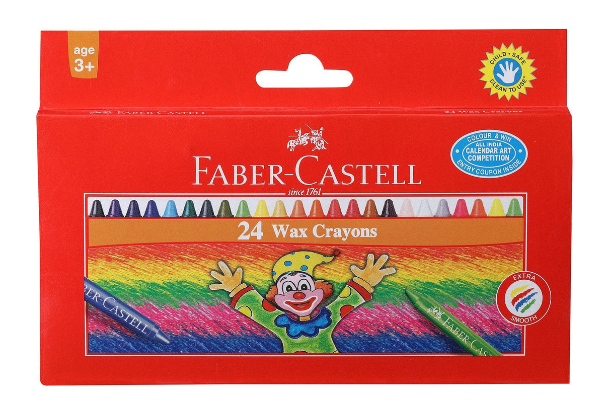 Faber-Castell Wax Crayons 24 Colour Set 90mm FCIN120053