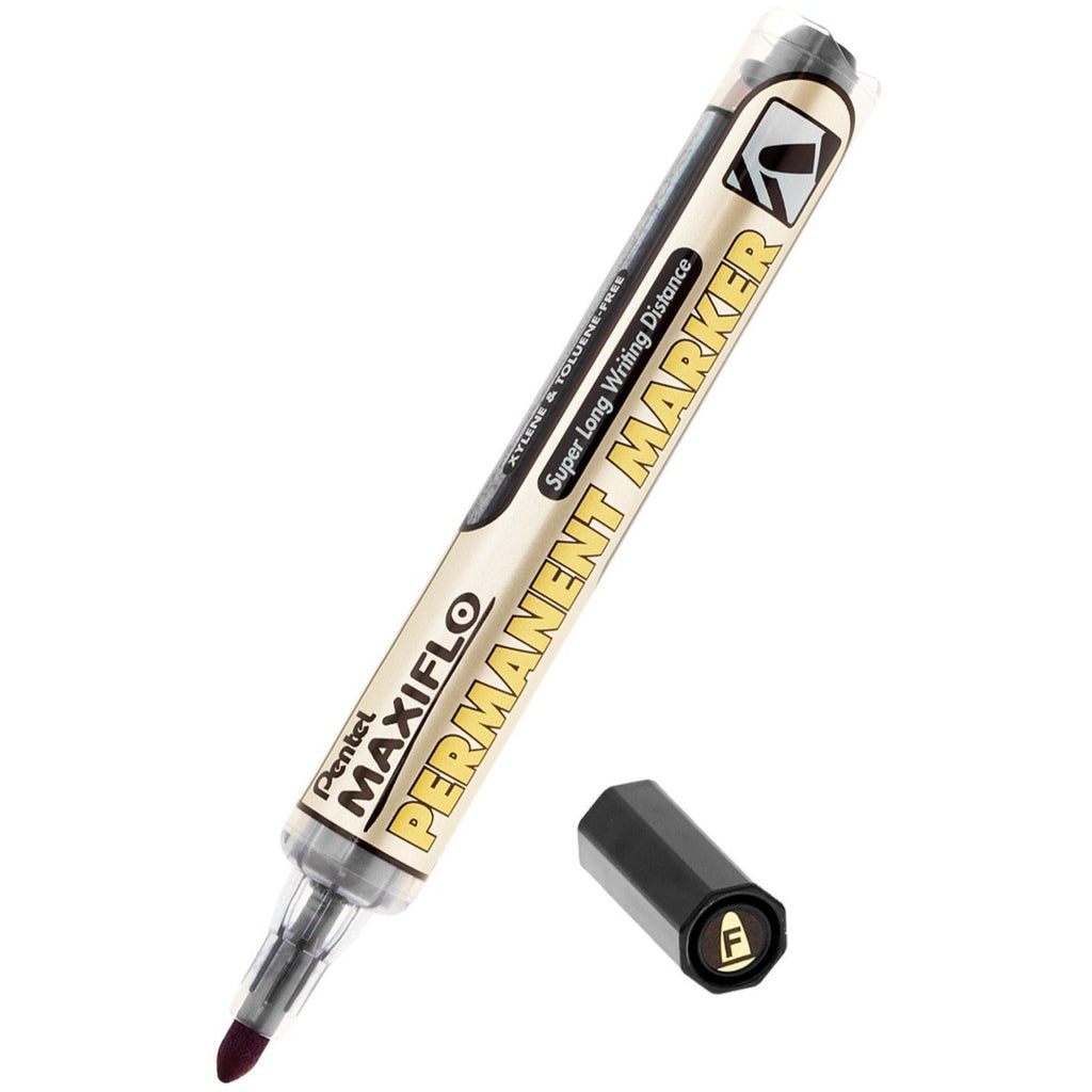 Pentel NLF50 Maxiflo Bullet Tip Permanent Marker (Pack of 12)