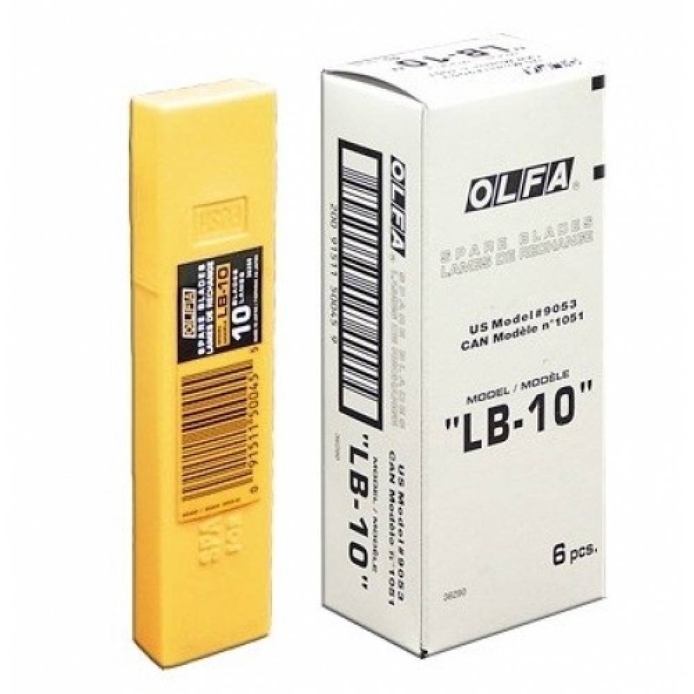 Olfa LB-10 Heavy Duty Snap Off Blade, Silver, 10 Blades