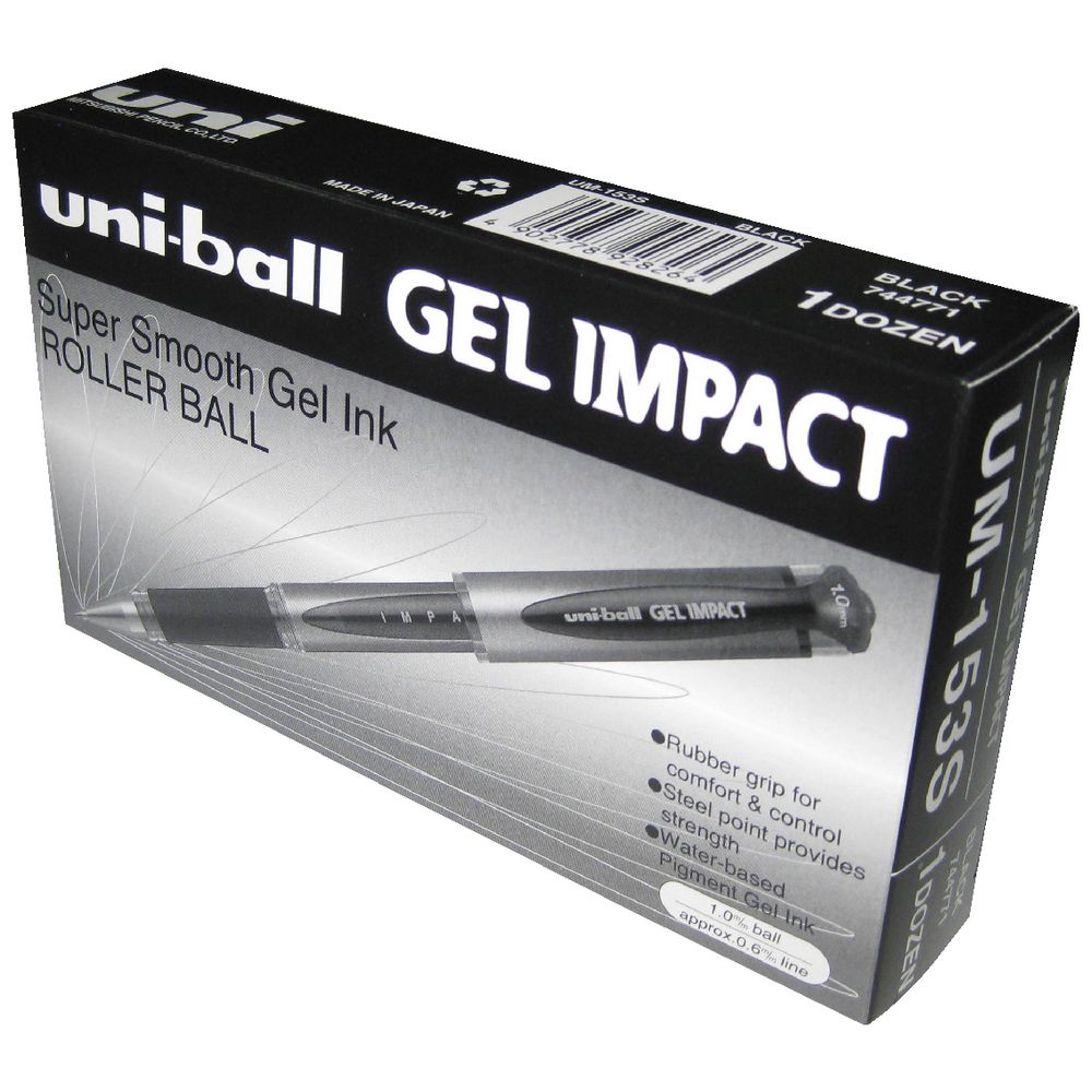 Uni-ball Gel Impact Broad Pen Black MI-UM153S-BK