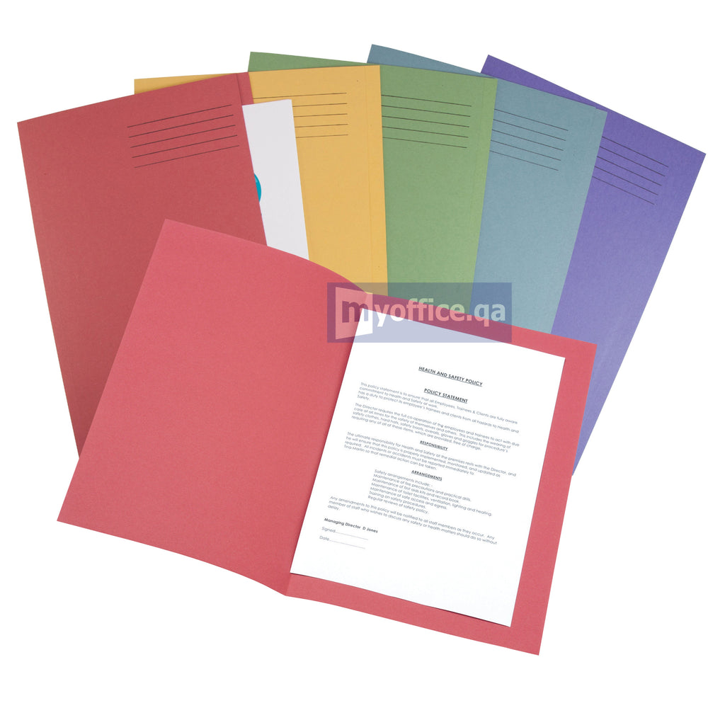 Square Cut Folders, Foolscap (Pack of 50) Pink