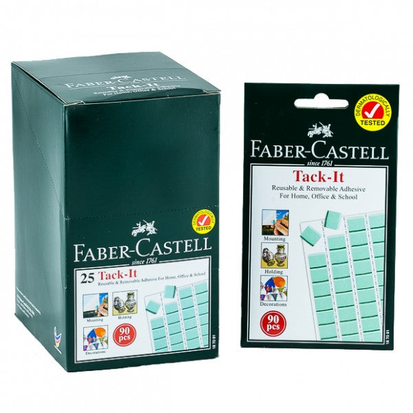Faber-Castell Tack-it Adhesive, Green FCM187091 (Pack of 25)
