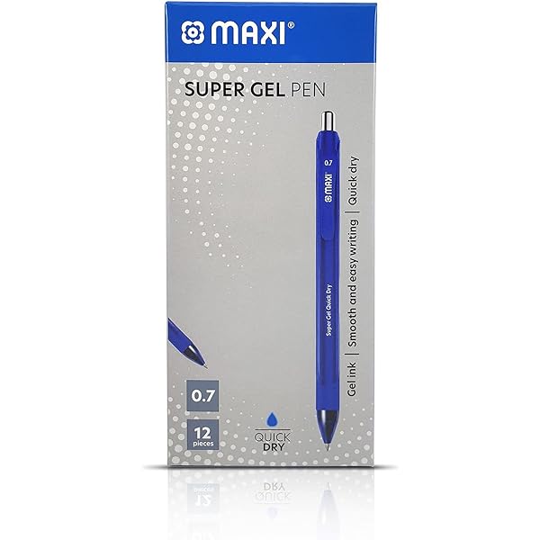 Maxi Super Gel Pen 0.7mm (Pack of 12)