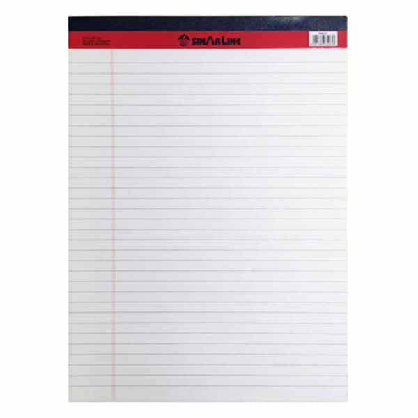 Sinarline Legal Pad White A4, 210x297mm