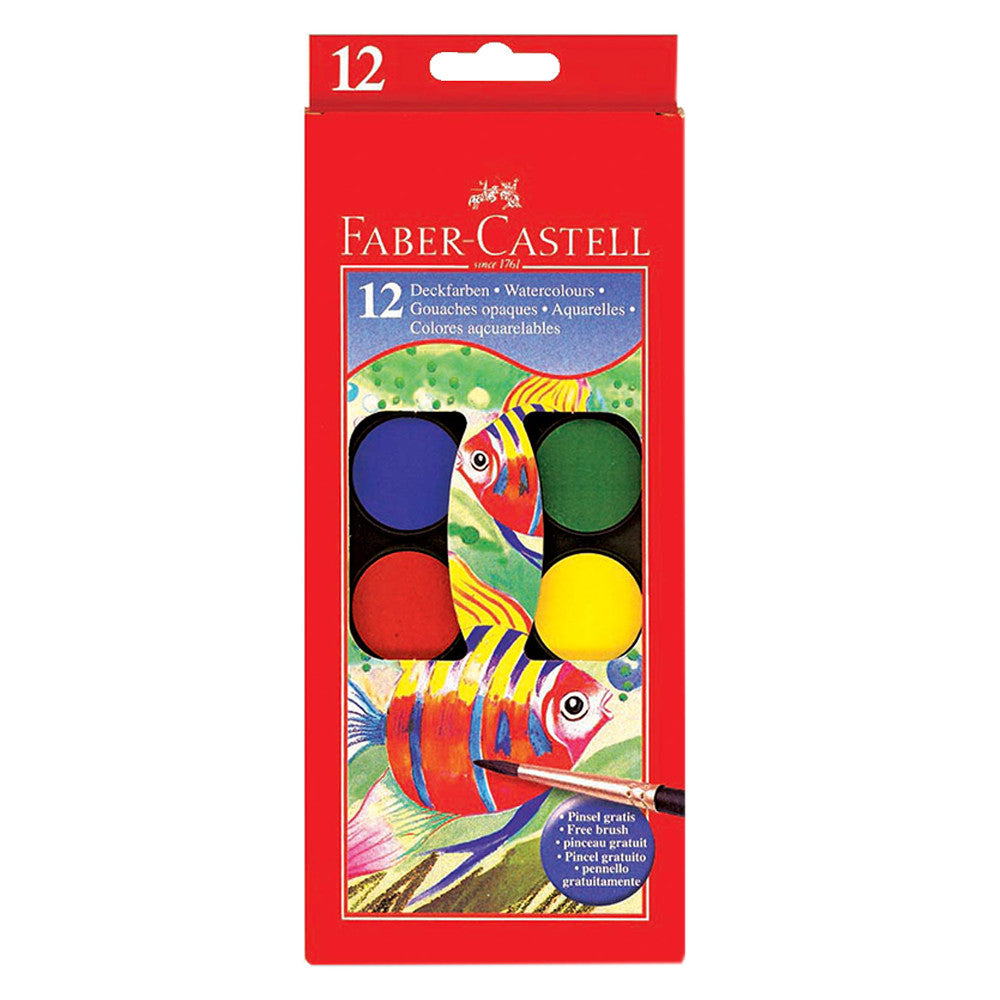 Faber-Castell Water Color in 12 Colors with Brush FC125011