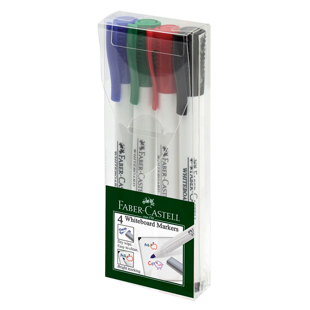 Faber-Castell White Board Marker Slim Creative Pet Box of 4 FCM156072
