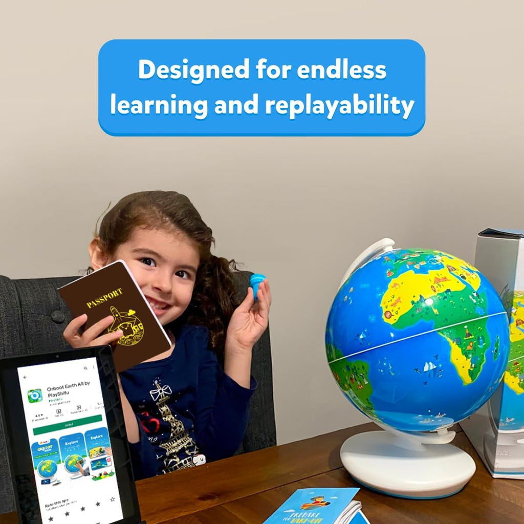 PlayShifu Orboot Earth Interactive AR Globe for Kids | STEM Educational Learning Toy | 1000+ Facts | Ages 4–10