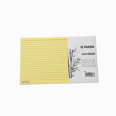 Panda Ruled Index Cards 180gsm (5x8 in)
