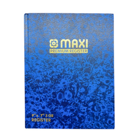 Maxi Premium Register Book 9x7, 3QR-144 Sheets