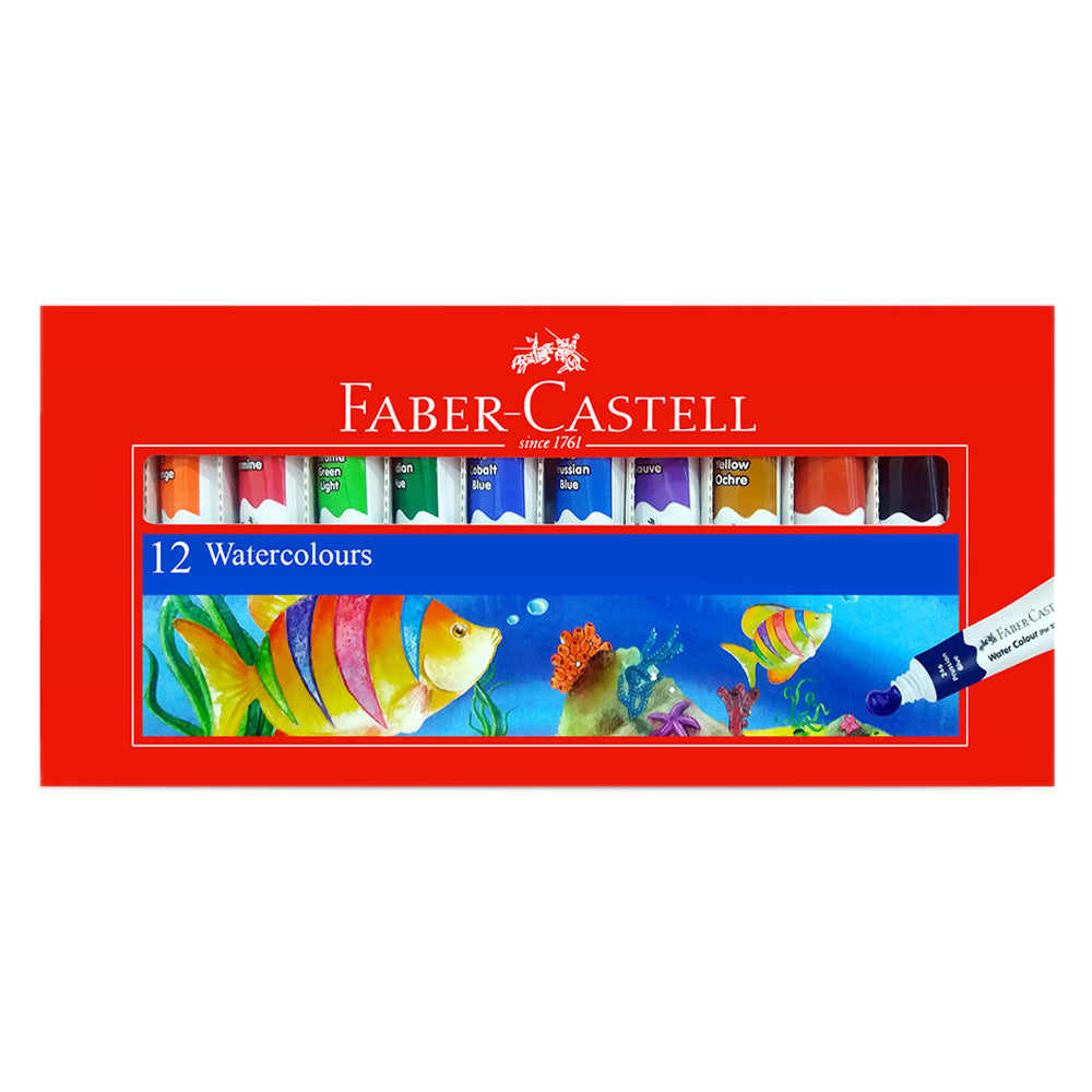 Faber-Castell Water Colour Tubes in 12 Colours FCIN1420099