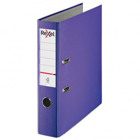 PVC Box File F/S Purple 75mm